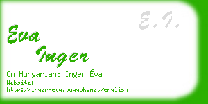 eva inger business card
